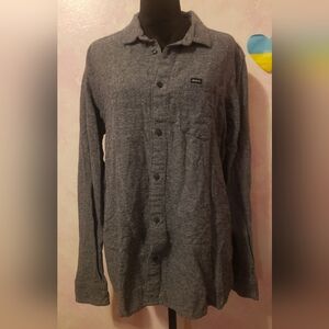 RVCA Gray Button-Up Shirt